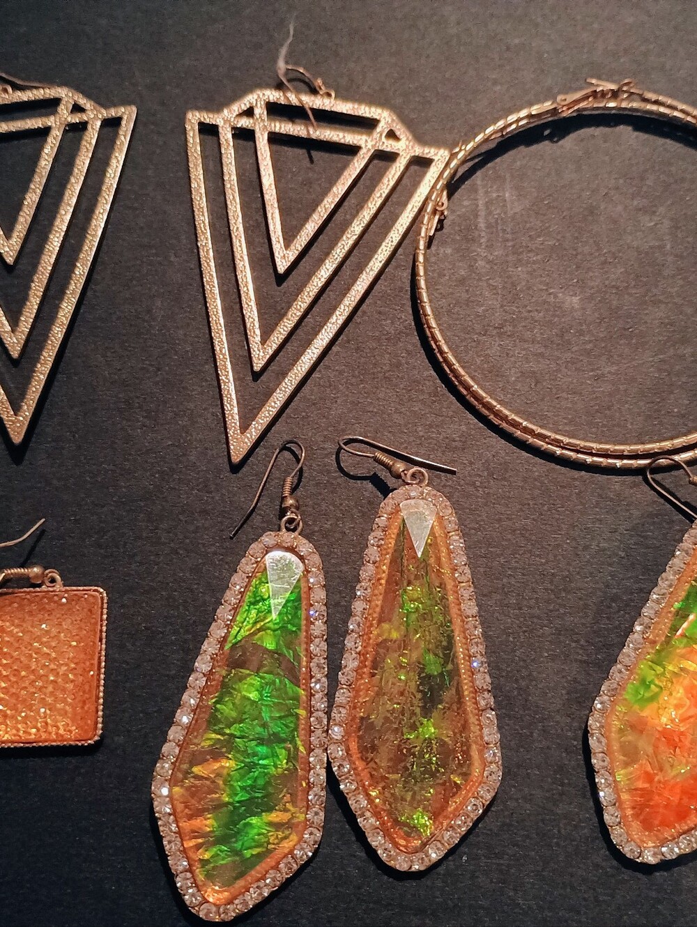 5 colorful Pair of Pierced Earrings